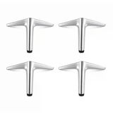 Aydos 4 Adet 12 Cm Krom Metal Mobilya Ayağı Koltuk Sehpa Dolap Ayak Seti Dayanıklı Şık Tasarım