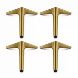 Aydos 4 Adet 15 Cm Mat Antik Sarı Metal Mobilya Ayağı Modern Tasarım Koltuk Dolap Ayağı