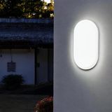 Aydos Oval Beyaz Led Nemliyer Armatür – Ip65 Su Geçirmez Tavan/Duvar Lambası, 6500K Beyaz Işık, 2000 Lümen, 27X16.7 Cm, İç Dış Mekan Kullanıma Uygun, Banyo Balkon Bahçe Aydınlatması