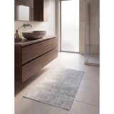 Ayduran Halı Classi Bambu Saten Kaymaz Tabanlı Kapı Giriş Paspası Yıkanabilir Antre Hol Halısı - Gri - 80 x 150 cm