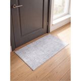 Ayduran Halı Classi Bambu Saten Kaymaz Tabanlı Kapı Giriş Paspası Yıkanabilir Antre Hol Halısı - Gümüş - 80 x 150 cm