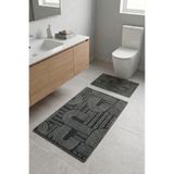 Ayduran Halı Modena Şönil Kilim Pamuk Tabanlı 2’li Banyo Paspas Takımı Lavabo ve Klozet Önü Halısı
