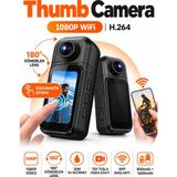 Ayers 1080P Full Hd Mini Aksiyon Kamerası, Wifi Bağlantılı, 2 Inç Dokunmatik Ekranlı, 180° Döner Lensli, Şarj Kutulu, 30 M Su Geçirmez Kılıflı Vlog ve Spor Kamera Seti - Siyah