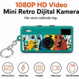 Ayers G6 Premium Thumb Mini Turkuaz Retro Dijital Fotoğraf Makinesi