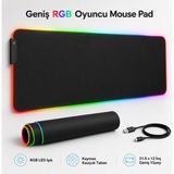 Ayers Geniş Rgb LED Işıklı Gaming Mouse Pad, Büyük Boy Oyuncu Mouse Pedi, Kaymaz Kauçuk Tabanlı Bilgisayar Klavye ve Mouse Masa Matı, 31.5 x 12 Inç Geniş Oyuncu Pad’i