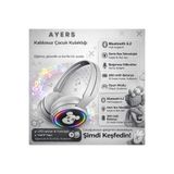 Ayers Koyu Kablosuz Çocuk Kulaklığı LED Işıklı, Bluetooth 5.2, Mikrofonlu, Oyun Modu, 15 Saat Pil
