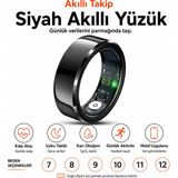 Ayers Pemium Akıllı Yüzük, Kalp Atışı, Uyku, Spo₂ ve Günlük Aktivite Takibi, Ectrı Mobil Uygulama Destekli, Müzik ve Kamera Uzaktan Kontrolü, Manyetik Şarj, 7–12 Beden Seçenekli, Gold, Siyah ve Gümüş Renk - 9