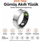 Ayers Pemium Akıllı Yüzük, Kalp Atışı, Uyku, Spo₂ ve Günlük Aktivite Takibi, Ectrı Mobil Uygulama Destekli, Müzik ve Kamera Uzaktan Kontrolü, Manyetik Şarj, 7–12 Beden Seçenekli, Gold, Siyah ve Gümüş Renk - Gri - 11