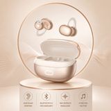 Ayers Premium Bluetooth 5.4 Küpe Kulaklık, Clip-On Açık Kulak Kablosuz Kulaklık, Enc Gürültü Engelleme, Hi-Res Ses, Ipx5 Tws Earbuds, Derin Bas Performansı - Bej
