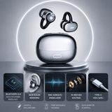Ayers Premium Bluetooth 5.4 Küpe Kulaklık, Clip-On Açık Kulak Kablosuz Kulaklık, Enc Gürültü Engelleme, Hi-Res Ses, Ipx5 Tws Earbuds, Derin Bas Performansı - Siyah
