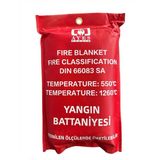 AYES Cam Elyafı Fiberglass Yangın Battaniyesi Fire Blanket Cepli Model Ölçü 150X180 - 1 Adet