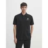 Ayessa Erkek Pike Polo Yaka Tişört Düğmeli Baskılı T-Shirt - Beyaz Siyah - Xl - 0 Siyah