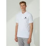 Ayessa Erkek Polo Yaka Düğmeli Tişört Pike Baskılı T-Shirt - Beyaz Beyaz - L - 0 Beyaz