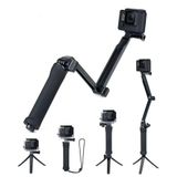 Ayex 3-in-1 Katlanabilir Selfie Stick Tripod – Kamera Tutacağı, Uzatılabilir Kol ve Mini Tripod | GoPro Hero, DJI Osmo Action, Insta360 ve Aksiyon Kameralar ile Uyumlu