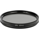 Ayex 62mm CPL Polarize Filtre – Dairesel (Circular) Polarizasyon, Yansıma Önleyici, Metal Çerçeve