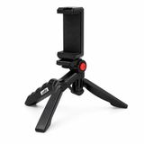 Ayex AX-MT10 Masaüstü Mini Tripod + Telefon Tutucu, 1/4” Vida Uyumlu, 120° Eğim Ayarlı, Katlanabilir Kompakt Tasarım