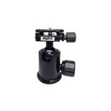 Ayex KH-02 Ball Head Tripod Kafa, 360° Pan Tilt, 10kg Taşıma Kapasiteli, 1/4" Vida Uyumlu, Hızlı Bağlantı Plakalı Metal Kamera Kafası