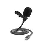 ayex Lavalier mikrofon, iPhone ile uyumlu, iPad rüzgar koruması ve kıskacı, röportajlar, vlogging toplantıları, canlı yayınlar için mükemmel