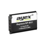 Ayex NP-BX1 Batarya, Sony RX100, RX1, HX300, WX300, HDR-AS15, VB. İle Uyumlu