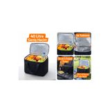 AyfaBag Termal Buzluk Piknik Çantası 40 Litre – Isı Yalıtımlı | Sıcak & Soğuk Tutar | Piknik, Kamp & Araba İçi | Siyah