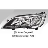 Ayfar Far Motorlu Sağ Fıat Ducato Maxı /peugeot Boxer / Cıtroen Jumper ( 2014› ) LED (Ballast Hariç) Krom Çerçeveli