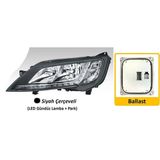 Ayfar Far Motorlu Sağ Fıat Ducato Maxı/Peugeot Boxer/Citroen Jumper(2014)Led(Ballast Dahil)Siyah Çerçeveli