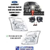 Ayfar Ford Connect Ön Far Sağ-Sol ve Sağ-Sol Sis Fartakımı 2001--İKILI Set - Sağ - Sol