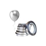 AyfaStore Parlak Metalize Silver Gümüş Rafya 25 Metre - Balon İpi ve Hediye Paketi Süsleme Şeridi