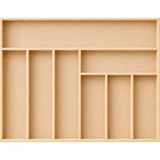 Ayfiwood 47X35 cm Kaşıklık Çekmece Içi Düzenleyici | Doğal Ahşap Mutfak Organizer | Çatal Bıçak ve Servis Gereçleri