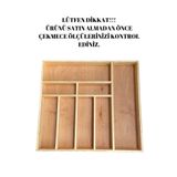 ayfiwood 50X 45 Cm Ayfiwood Ahşap Kaşıklık Çekmece İçi Yemek Takımı Ve Servis Gereçleri Düzenleyici Organizer
