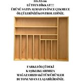 Ayfiwood 55X 45 cm Masif Ahşap Kaşıklık Çekmece Içi Yemek Takımı ve Servis Gereçleri Düzenleyici Organizer
