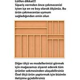 Ayfiwood 62X47 cm Ahşap Kaşıklık Çekmece Içi Organizer Doğal Ahşap Mutfak Düzenleyici