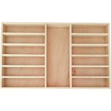 Ayfiwood 65X40 cm Masif Ahşap Kaşıklık Çekmece Içi Yemek Takımı ve Servis Gereçleri Düzenleyici Organizer