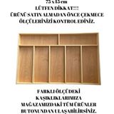 Ayfiwood 75X45 cm Çekmece Içi Kepçe Maşa ve Servis Gereçleri Düzenleyici Organizermutfakdüzenleyici - Ahşap