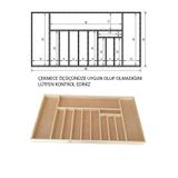 ayfiwood 80x40 Cm Ayfiwood Ahşap Kaşıklık Çekmece İçi Yemek Takımı Ve Servis Gereçleri Düzenleyici Organizer