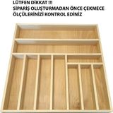 ayfiwood Ahşap Kaşıklık 45x46 Cm. Mutfak Çekmecesi Kaşıklık ve Servis gereçleri düzenleyici