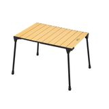 Aygaz Alüminyum Katlanır Kamp Masası - 30 Kg Kapasiteli Outdoor Masa, Taşıma Çantalı Portatif Kamp Masası, Ahşap Kaplama, Hafif ve Şık Plaj Masası