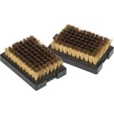 Aygaz Barbekü Fırçası Yedek Başlık, Kolay Kullanım, Klik Sistemi, Barbekü Temizleyici, Pirinç Kıllı Barbekü Fırça Uçları, 2'li Set - (ClearEyelets)Black-RadiantOrchid