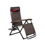 Aygaz Ekstra Geniş Alüminyum Şezlong Sandalye 120 Kg Kapasiteli, Konforlu Ve Şık Zero Gravity Lounger Tasarımı, Boyun Yastığı, Katlanabilir Yan Sehpa, Ayak Uzatma Desteği Koyu Gri