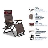 Aygaz Ekstra Geniş Alüminyum Şezlong Sandalye – 120 Kg Kapasiteli, Konforlu Ve Şık, Zero Gravity Lounger Tasarımı, Boyun Yastığı, Katlanabilir Yan Sehpa, Ayak Uzatma Desteği Siyah