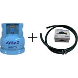 Aygaz Mini Karavan Tüpü Vanalı Dedantör 1.5 Metre Hortum ile Güvenli Kullanım İçin Tasarlandı
