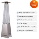Aygaz Piramit Dış Mekan Isıtıcı - Bahçe, Teras Isıtma Cihazı, Şık Tasarım, Yüksek Performans