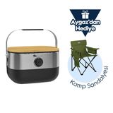Aygaz Portatif Mini Barbekü - Metalik