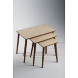 AYGE İstanbul 3lü Zigon Sehpa%100 MDF (TRAVERTEN)