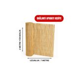AYGHOME 100 Cm X 7 Metre Doğal Bambu Çit Hasır Kamış Bahçe Çiti Balkon Çiti Dekorasyon Gölgelik Çit