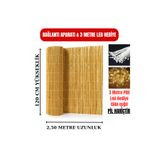 AYGHOME 120 Cm X 2,50 Metre Doğal Kamış Hasır Bahçe Çiti Balkon Çiti Bambu Çit Gölgelik Dekorasyon