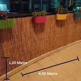 AYGHOME 120 Cm x 4.50 Metre Hasır Kamış Balkon Çiti Bahçe Çiti Dekorasyon Gölgelik