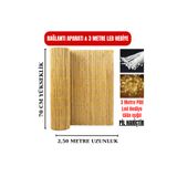 AYGHOME 70 Cm X 2,50 Metre Doğal Bambu Çit Hasır Kamış Balkon Çiti Bahçe Çiti Gölgelik Dekorasyon