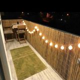 AYGHOME 90 Cm x 5 Metre Kamış Hasır Bahçe Çiti Balkon Çiti Gölgelik Dekorasyon Bambu Çit