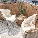 AYGHOME Ayg Home 1 Metre X 4,50 Metre Kamış Hasır Doğal Çit Bahçe Çiti Gölgelik Balkon Çiti